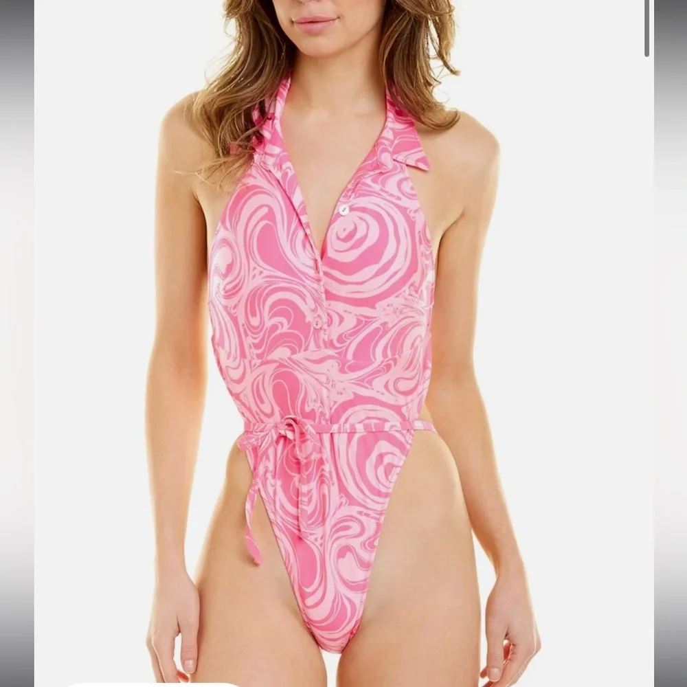 Frankie’s Bikinis x Naomi Osaka Satin OnePiece, Sz M, Immaculate NWT